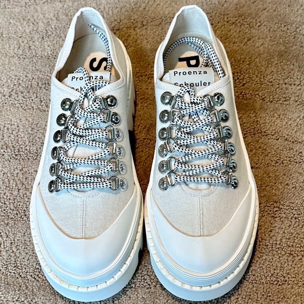 🐼Proenza Schouler City Lug Shoes In White - Size 39 - NWT🐼 - Picture 2 of 8